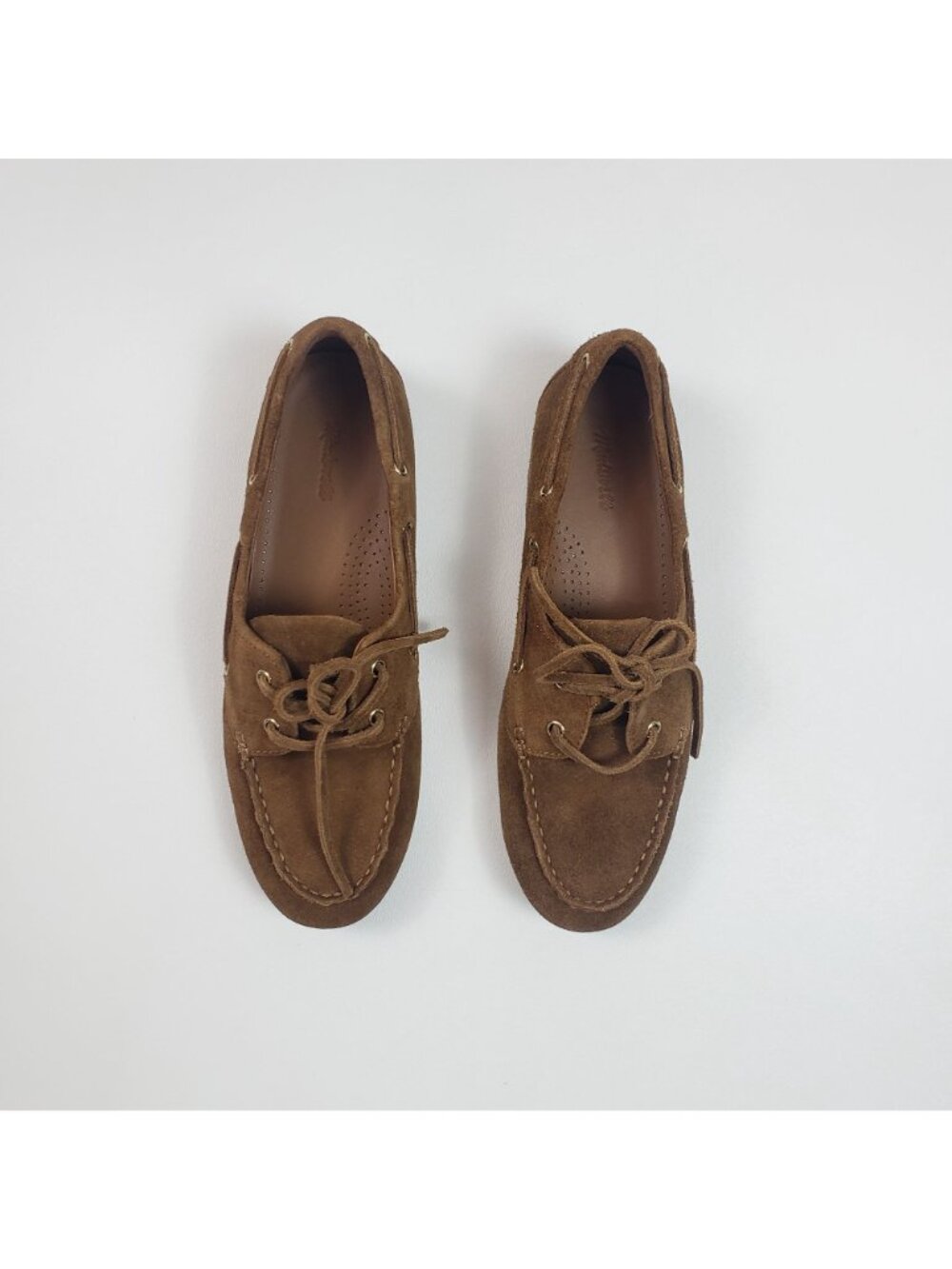 Madewell The Jamie Boat Shoe Women’s 9M Dried Acorn Suede NWOB Extra Laces - Picture 8 of 16